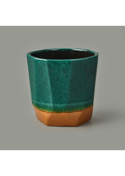 Living Seramik Saksı - Mavi - 13X12 cm