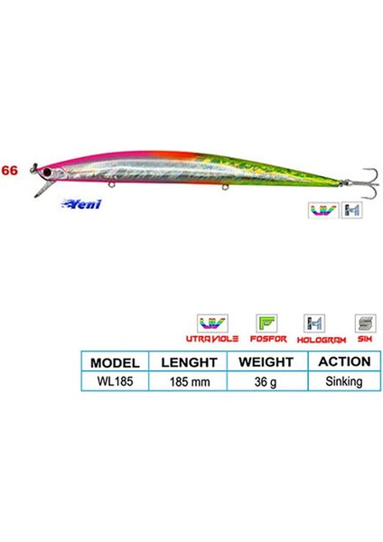 Super Star Cl:66 185MM 36GR (Sinking) fiyatları