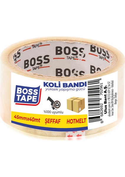 Boss Tape Koli Bandı Hotmelt 40 mt En: 4.5 cm