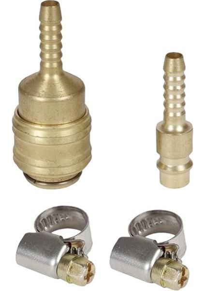 Einhell Hortum Bağlantı Seti, 4 Parça 6 mm (Kompresör Aksesuarı, 4 Parçalı Set, 1x Tek Elle Hızlı Bağlantı Parçası, 2x Hortum Kelepçesi Dahil) - 4139500