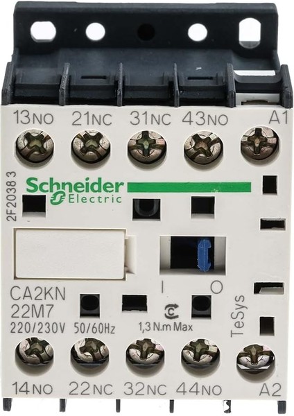 Electric CA2KN22 M7 Röle 220/230 V 50/60HZ, Kontrol Rölesi 2 No 2 Nc Kontaklar