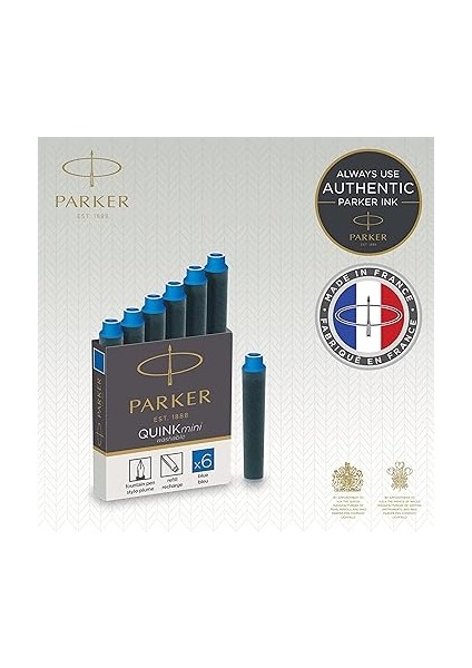 Quink Kısa Dolma Kalem Kartuşu, Yıkanabilir Mavi, 6'lı Kutu fiyatları