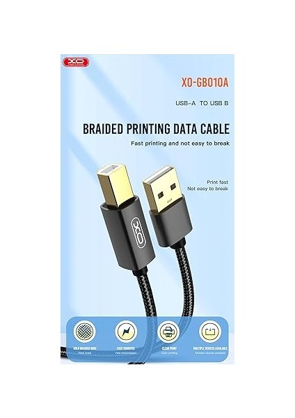 Simple Is Beauty USB Yazıcı Kablosu GB010A, Usb-A Dan Usb-B Ye, Örgü Kablo, Yazıcı, Tarayıcı, Fax, Kolay Kurulum, 1.5 Metre, USB 2.0, Siyah fiyatları