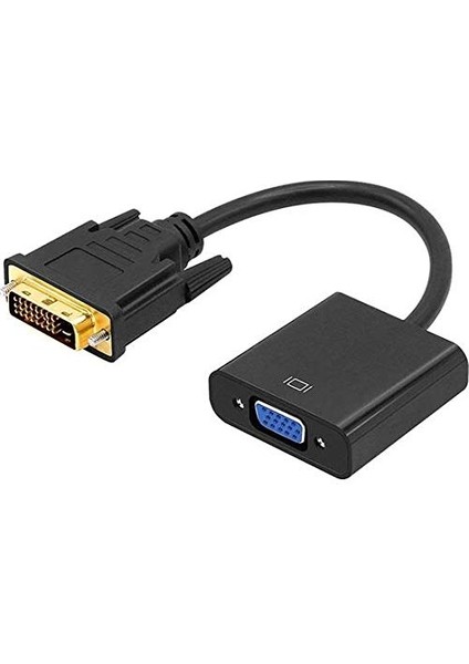 Plus PX-1300 DVI To VGA Aktif Dönüştürücü Kablo (Dvı-D Erkek VGA Dişi)