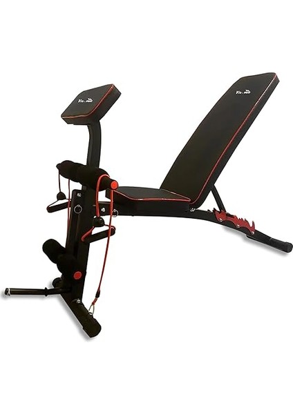By Voit D208 Katlanabilir Kol Dayamalı Incline/decline Ayarlanabilir Sırt Açılı Lastik Kordlu Mekik ve Ağırlık Sehpası fırsatları