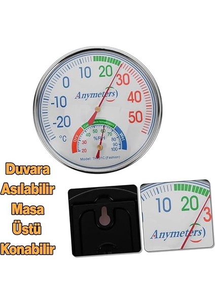 Termometre Isı ve Nem Ölçer Sauna Sıcaklık Ölçme Derece Gösterge Pilsiz Mekanik Düz 1 Adet fiyatları