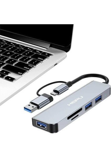 Usb-C Hub 5 In 1 Alüminyum Type C Hub Multiport Adaptör fırsatları