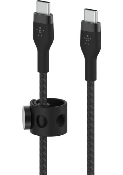 Macbookpro, Ipadpro, GALAXYS22, Ultra, Plus - Siyah Gibi Cihazlar Için Power Delivery Pd ile Hızlı Şarj Için Boostchargepro Flex Örgülü Usb-C - Usb-C Kablosu 1m Usb-If Onaylı fiyatları