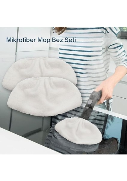 Sc3, Sc4, Sc5 Easyfix Buharlı Temizleme Makinesi ile Uyumlu Mikrofiber Bez Seti 2'li modelleri