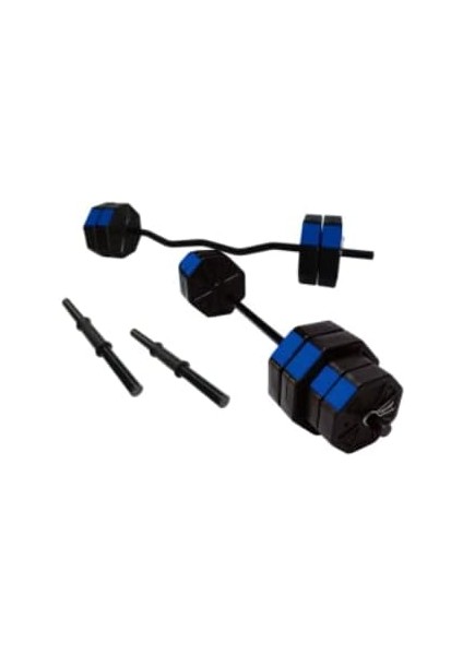 Spor 70 kg Düz Bar (150 cm + Z Bar ( 120 cm ) Dambıl Ağırlık Halter Full Set Mavi Kapaklı fiyatları