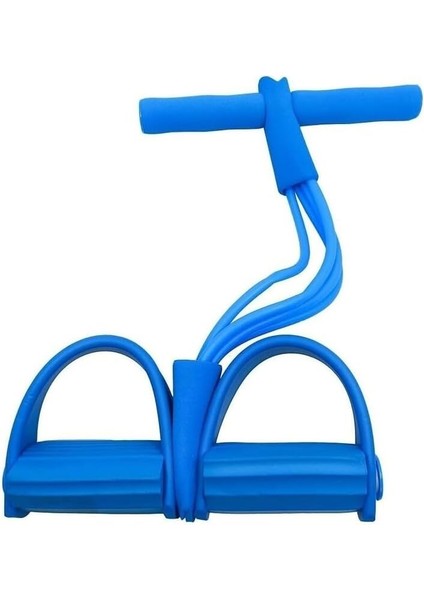 Body Trimmer Fitness Pilates Kol Karın Kası Kalça Yağ Yakıcı 4 Lastikli Spor Aleti Mayn Mavi