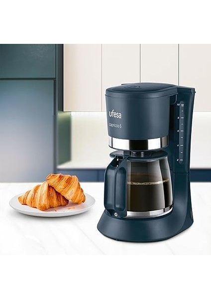 Filtre Kahve Makinesi CG7114 Capriccio, 6 Fincan, 600 W, 0.6 L, Kalıcı Filtre, Damlama Durdurma, Otomatik Kapanma, Siyah fiyatları