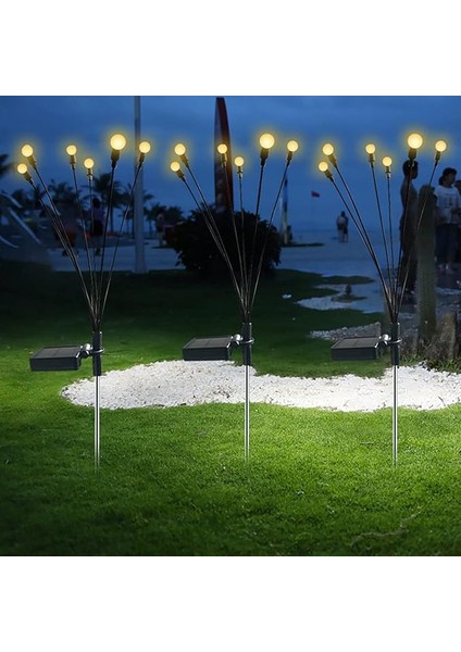 Güneş Enerjili Bahçe Çim Lambası Ateşböceği Işıkları Su Geçirmez Dış Mekan Yolu Işık Peyzaj Dekoratif Gece Işıkları modelleri