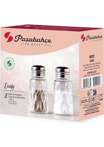80232 Leafy 2 Li Tuzluk-Biberlik Set 100 cc