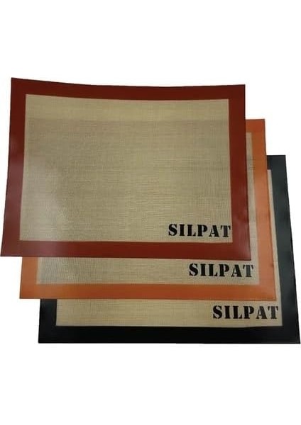 Fırınlanabilir Kendinden Yağlı Silikon Pişirme Matı, Profesyonel Silipat Yanmaz Yapışmaz Yıkanabilir Silikon Pişirme Matı 30CMX40CM modelleri