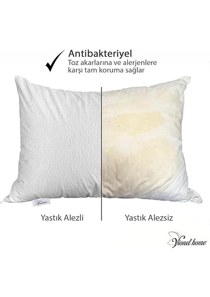 Home 2 Li Paket Pamuklu, Sıvı Geçirmez Yastık Koruyucu Alez, Havlu Yüzey Yastık Alezi modelleri