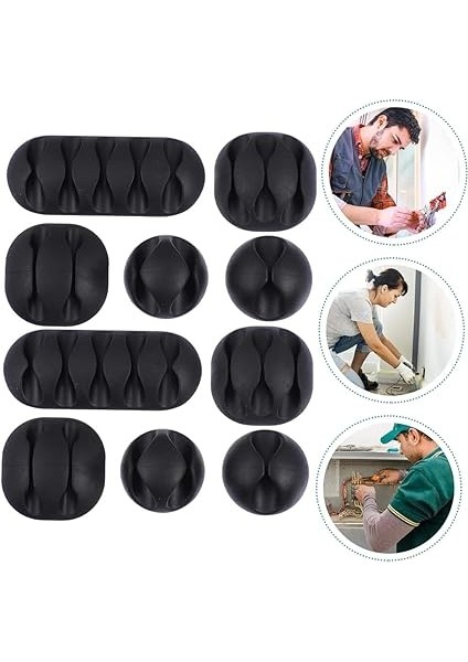 Lua Kablo Klipsi Düzenleyici, 10'lu Kablo Düzenleyici, Ev, Araç, Ofis Için Masa Altı Kablo Yönetimi, Duvar, Yüzey Için Kalıntı Bırakmayan Yapışkan, Şarj Kablosu Düzenleyici, fiyatları