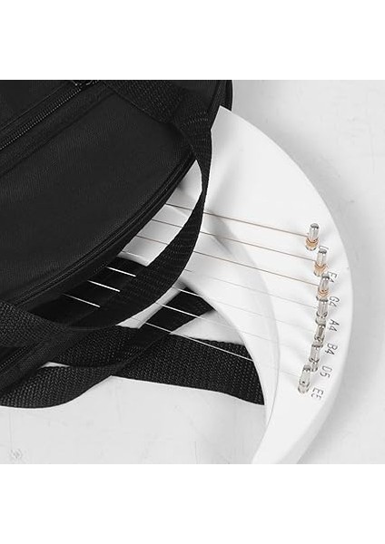 Mini 7 Telli Lir Arp Ay Şeklinde Ahşap Telli Çalgı ve Akort Anahtarı ile Müzik Pratiği Öğrenme ve Performans Için modelleri