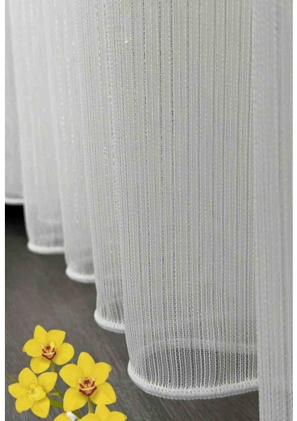 Taç Simli Tül Perde