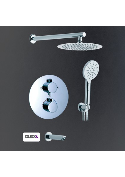 Pera Oval Termostatik Ankastre Duş Seti Krom D.054