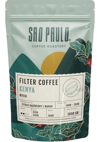 Sao Paulo Kenya Fılter Coffee 1000 Gram