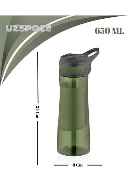 Uzspace Ring Tritan Su Matarası – 650 ml (Yeşil) modelleri