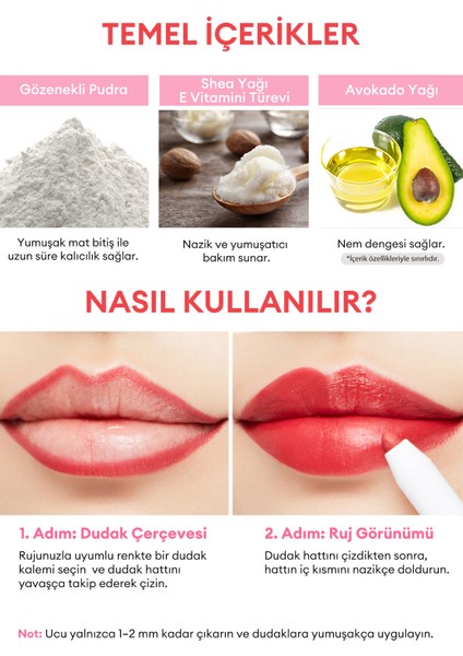 İpeksi Dokuda Kalıcı Dudak Kalemi Silky Lasting Lip Pencil (Angel Cheeks)