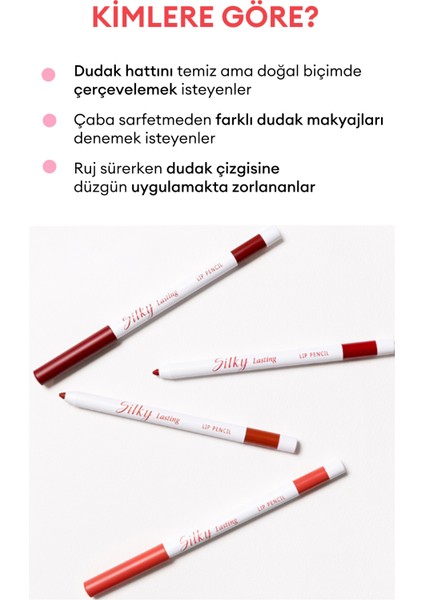 İpeksi Dokuda Kalıcı Dudak Kalemi Silky Lasting Lip Pencil (Angel Cheeks)