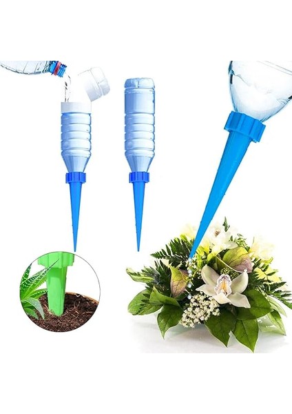 12 Adet Otomatik Bitki Sulama Çivisi, Koni Bitki, Damla Sulama Kazığı, Bahçe, Ev, Iç ve Dış Mekan Için fırsatları