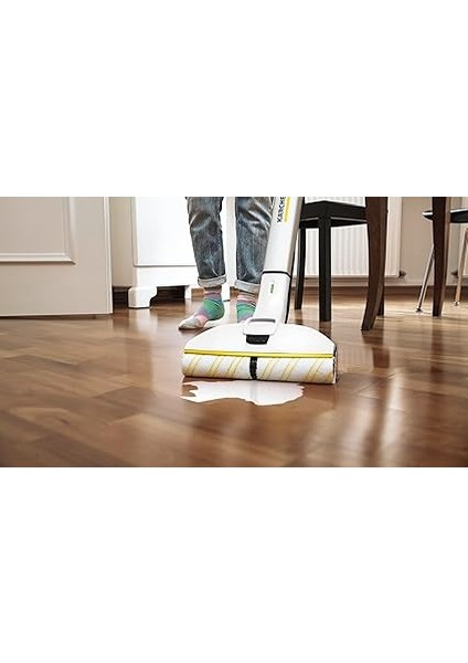 Elektrikli Paspas Ewm 2, Kablosuz Zemin Temizleyici, 2 Döner Mikrofiber Silindirli, Pil Ömrü: Yakl. 20 Dakika, Akü Şarjı Başına Yüzey Performansı: Yakl. 60 M², Beyaz fırsatları