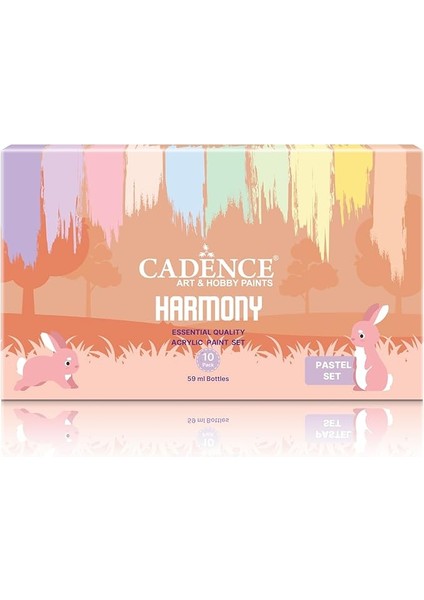 Harmony Akrilik 10'lu Set Pastel Renkler 59ML