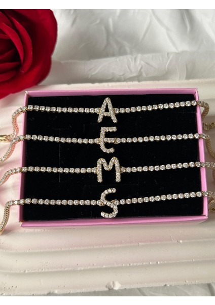 Zirkon Taşlı Harfli Su Yolu Xuping Bileklik Altın Renk Şık Kadın Bileklik Sevgiliye Hediye Kutulu fiyatları