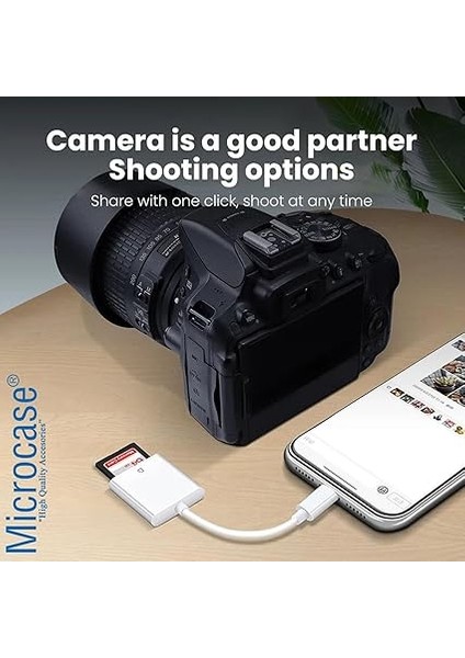 Type-C To Sd-Microsd Kart Okuyuculu Kamera Adaptörü - Beyaz - AL4116 indirimleri