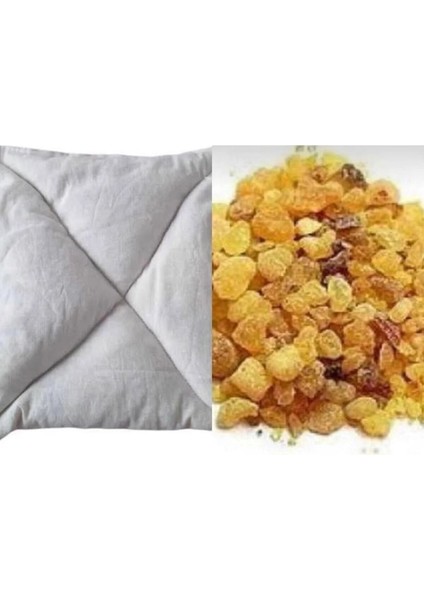 El Yapımı Yıkanmamış Koyun Yünü ve Ak Günlük Sakızı (15*15 Yastık ve 50G Günlük Sakızı )