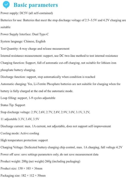 Dijital Ekran Pil Kapasitesi ve Direnç Test Cihazı - Lityum Pil Gücü Dedektörü Modülü 18650 Test Metre Çift Tip-C Arayüzü modelleri