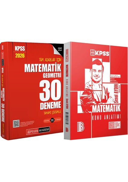 2026 Kpss Tüm Adaylar Için Matematik-Geometri 30 Deneme Çözümlü - 2026 Kpss Matematik Konu Anlatımı
