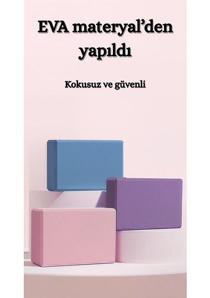Çiftli Tatlısert Eva Yoga Blok Pilates Bloğu Eğimli Kenar Kaymaz Yüzey Denge Blokları fırsatları