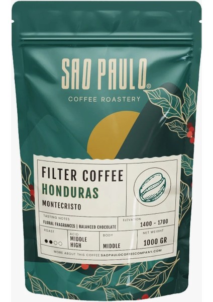 Sao Paulo Honduras Fılter Coffee 1000 Gram
