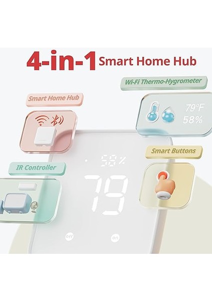Hub2.0, Wifi Termometre Higrometre Olarak Çalışır, Ir Uzaktan Kumanda, Akıllı Uzaktan Kumanda ve Işık Sensörü, Switchbot Wi-Fi Bağlantısı (Destek 2.4ghz), Alexa ve Google Asistan ile Uyumlu fiyatları