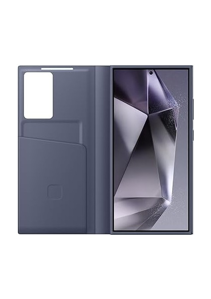 Smart View Wallet Akıllı Telefon Kılıfı EF-ZS928 Galaxy S24 Ultra Için, Cep Telefonu Kılıfı, Kart Bölmesi, Pencereli, Mor modelleri