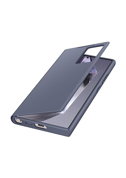 Smart View Wallet Akıllı Telefon Kılıfı EF-ZS928 Galaxy S24 Ultra Için, Cep Telefonu Kılıfı, Kart Bölmesi, Pencereli, Mor fırsatları