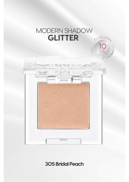 Kalıcı, Topaklanma Yapmayan, Simli Tekli Krem Far Modern Shadow Glitter (305 Bridal Peach) fırsatları