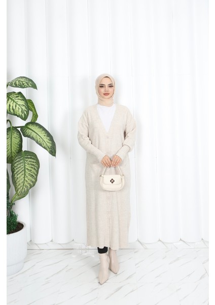 Cepli Uzun Triko Hırka