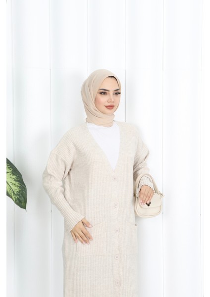 Cepli Uzun Triko Hırka fırsatları