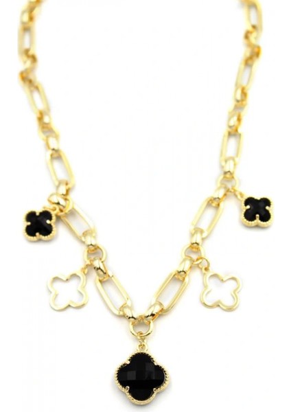 Ieg Vc Yonca Kolye - Siyah