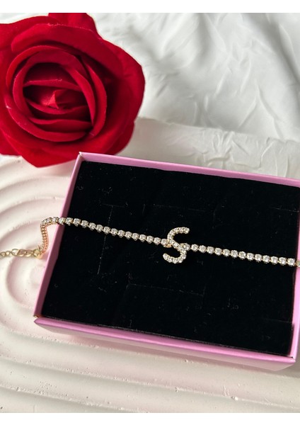 Zirkon Taşlı Harfli Su Yolu Xuping Bileklik Altın Renk Şık Kadın Bileklik Sevgiliye Hediye Kutulu indirimleri