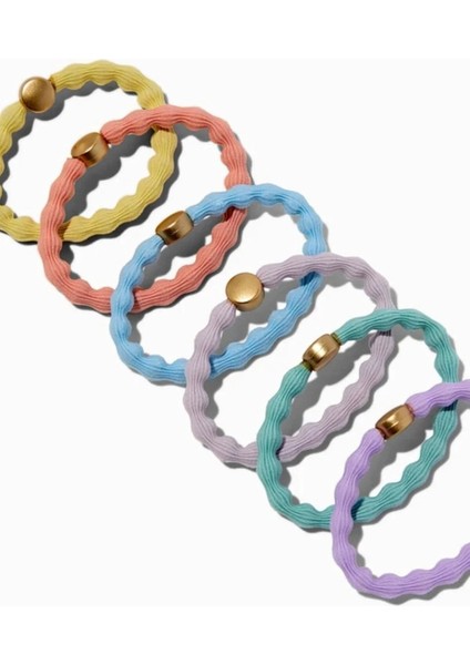 Claire's 6’lı Patel Renk Lastik Saç Tokası