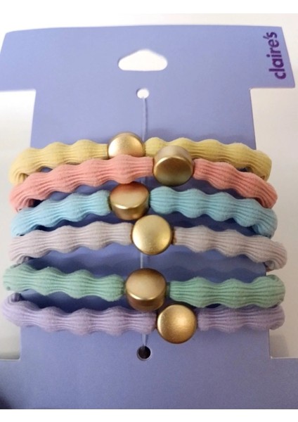 Claire's 6’lı Patel Renk Lastik Saç Tokası fırsatları