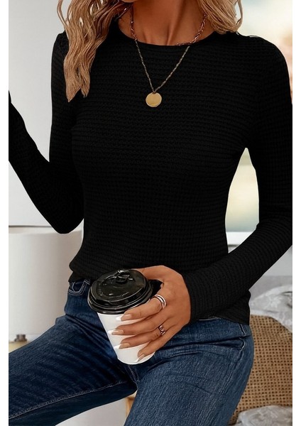 Eyesof Kadın Uzun Kollu Bisiklet Yaka Triko Kazak fiyatları