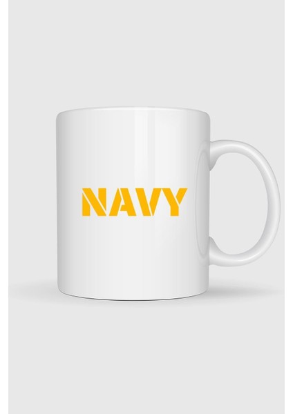 Navy Donanma Yazısı Tasarımlı Kupa Bardak
